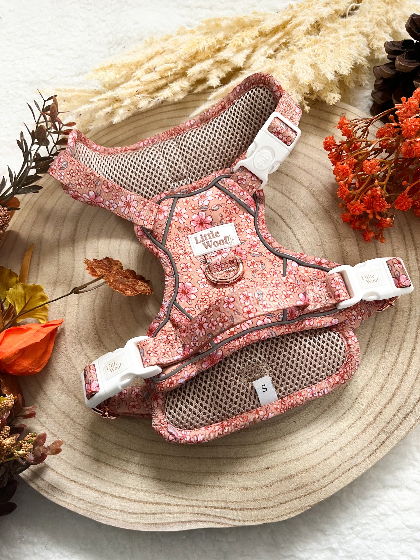 Rustic Rose - 3 click dog harness
