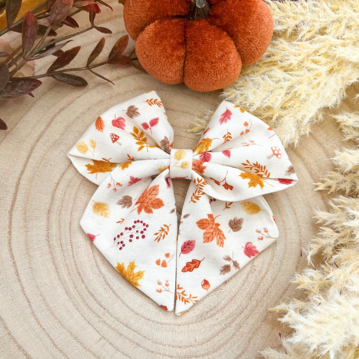 Autumn leaves sailor bow