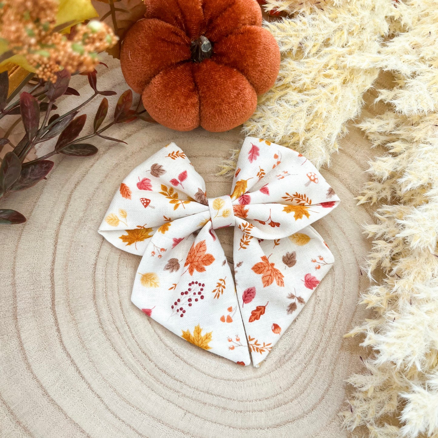 Autumn leaves sailor bow