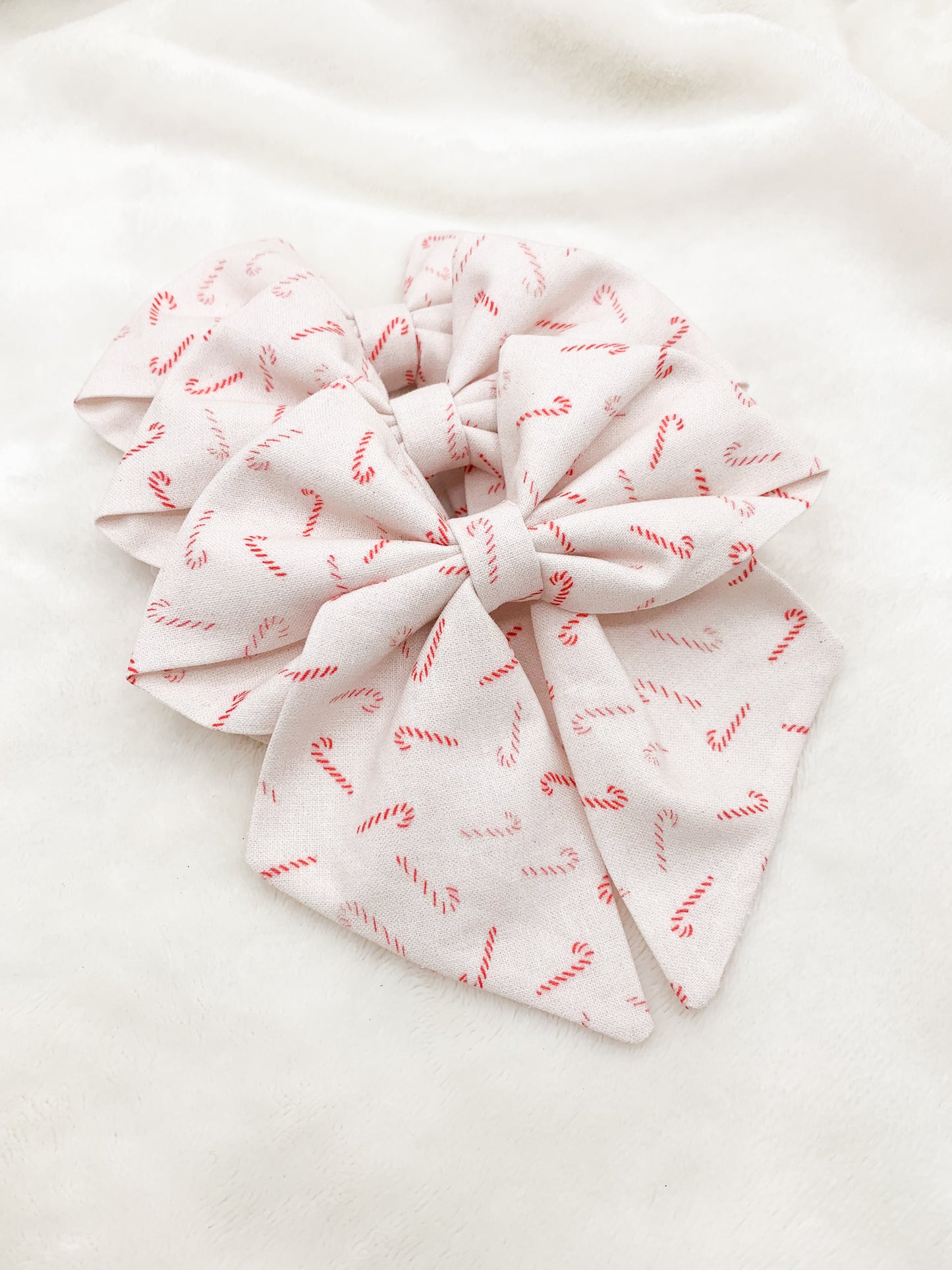 Candy cane lane sailor bow