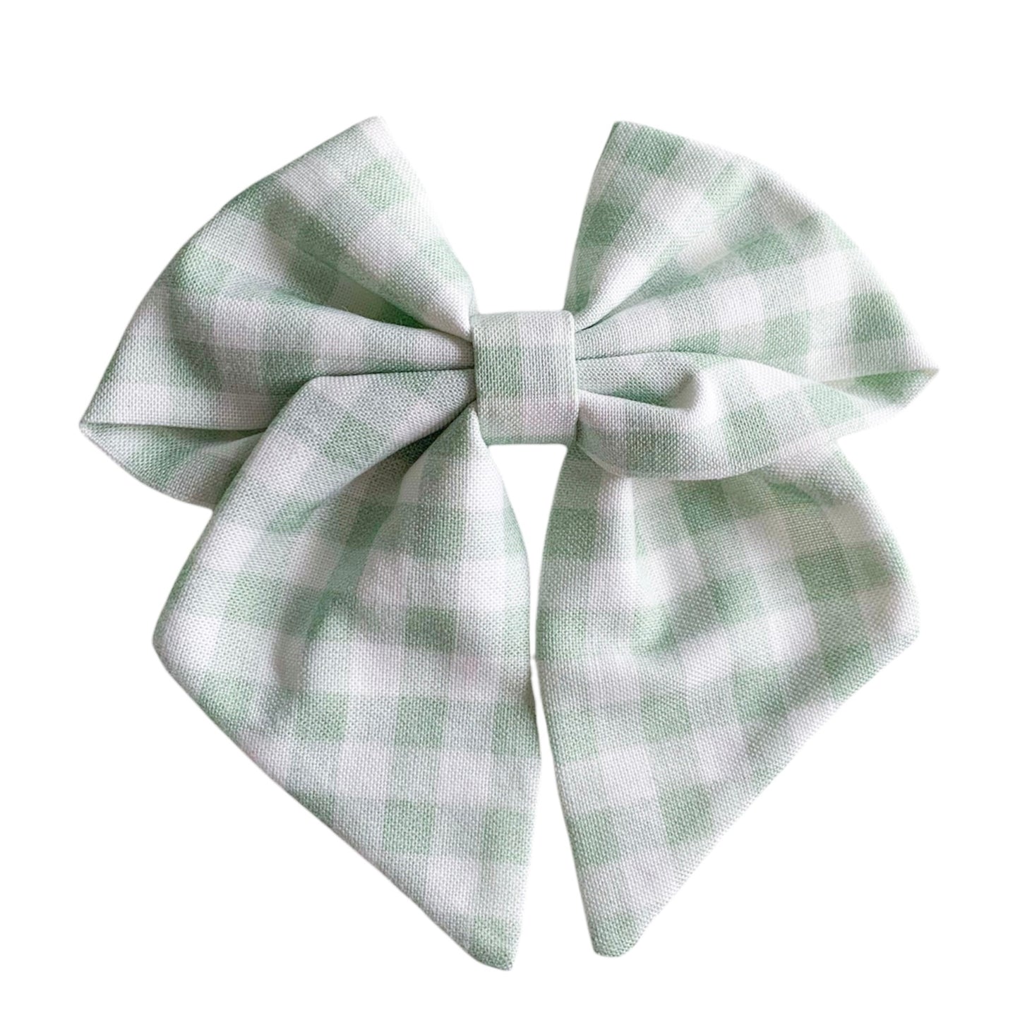 Evergreen check sailor bow