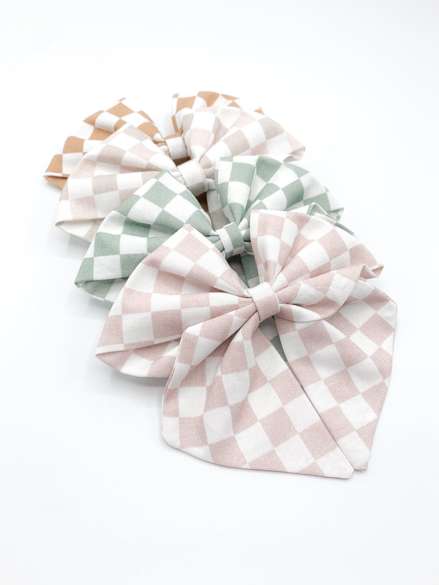 Golden Checkerboard Sailor Bow