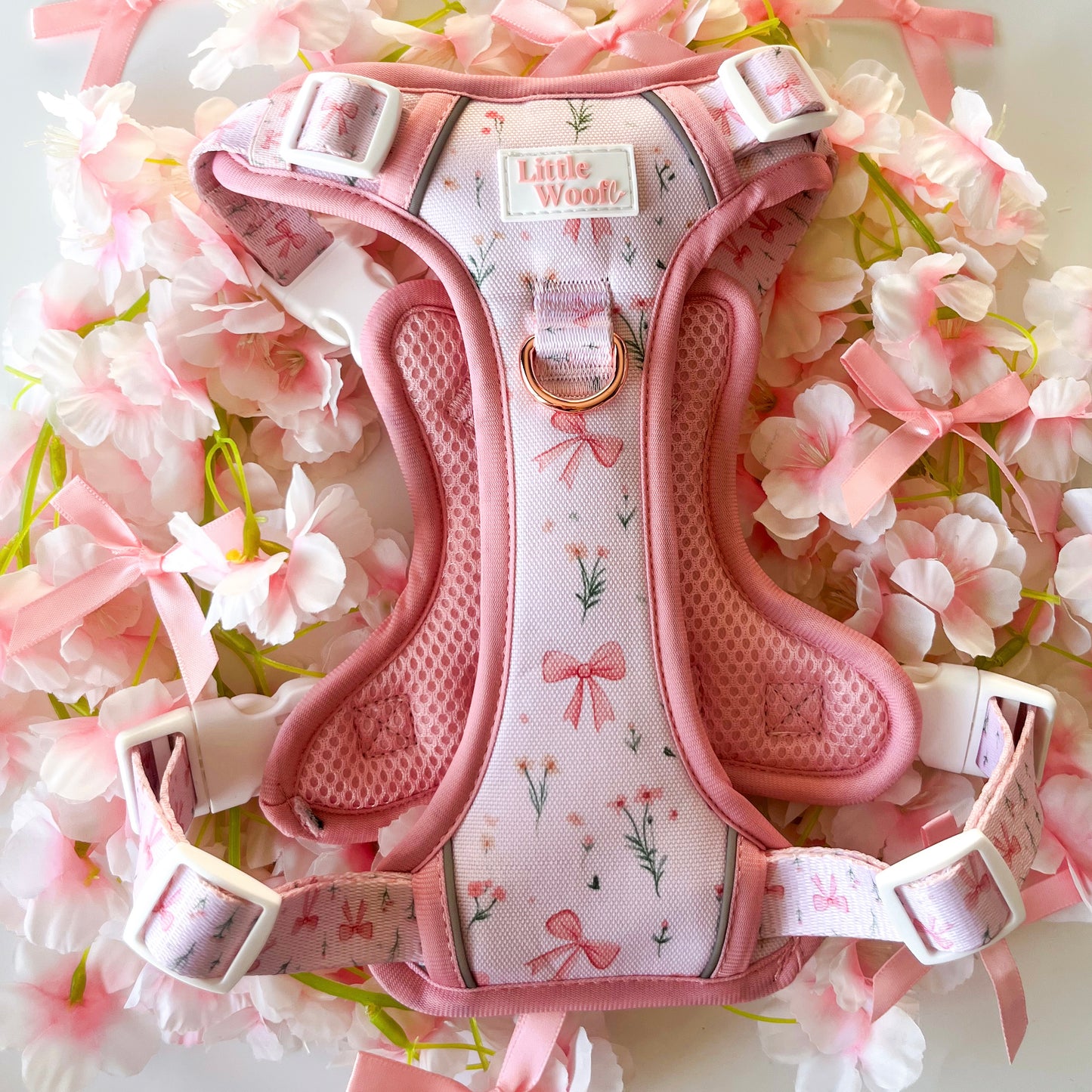 Bows & Bouquets 3-click dog harness