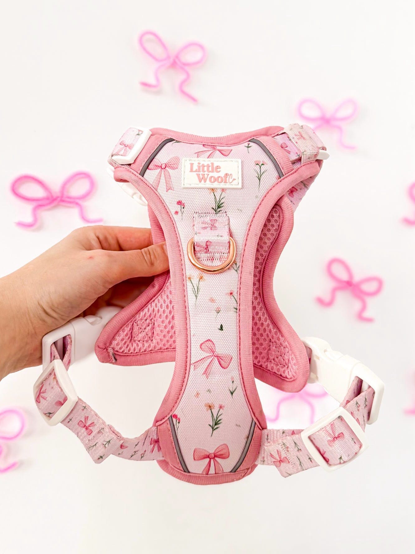 Bows & Bouquets 3-click dog harness