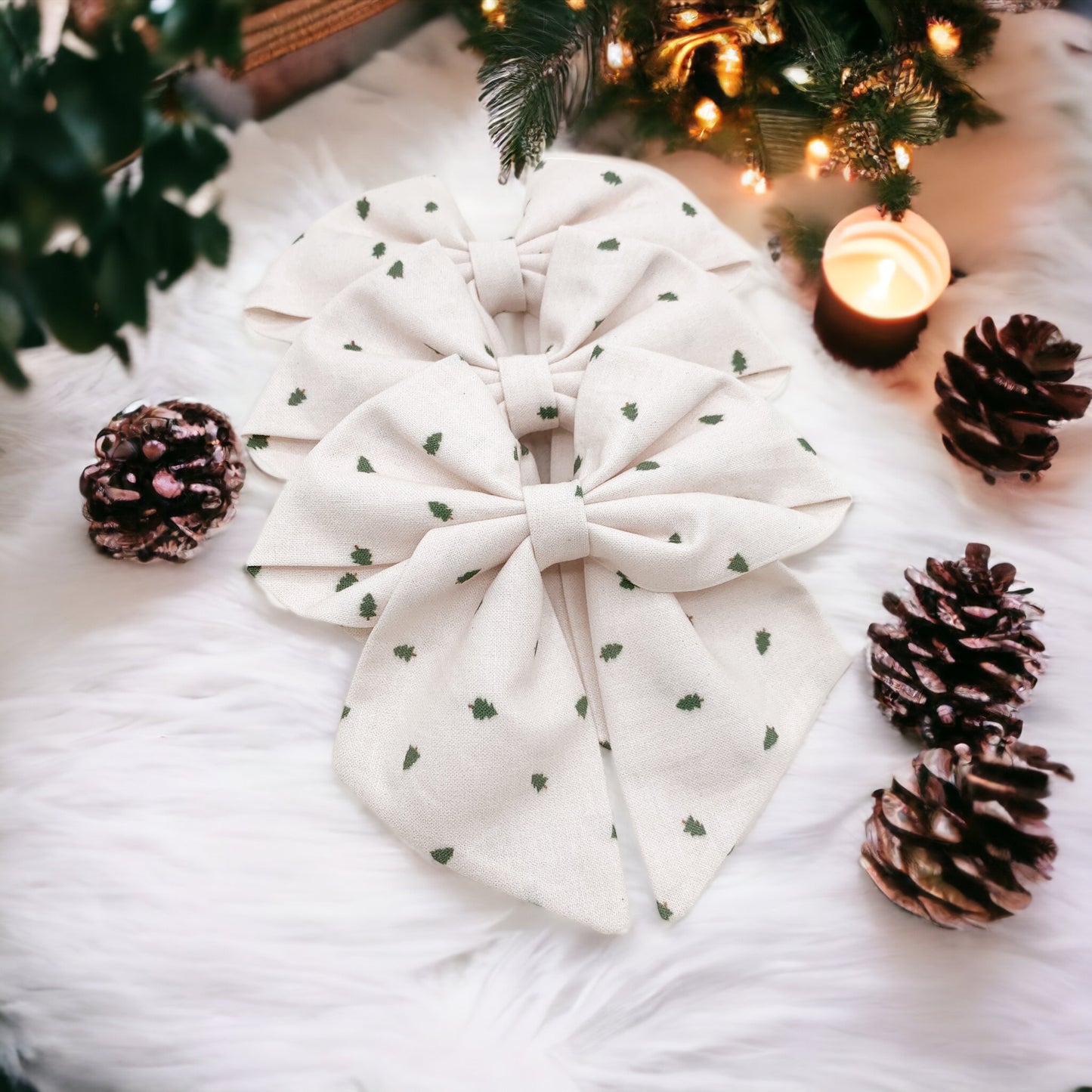 Winter Woodland sailor bow