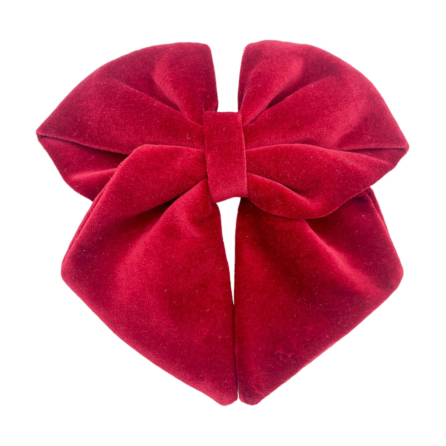 Red velvet sailor bow