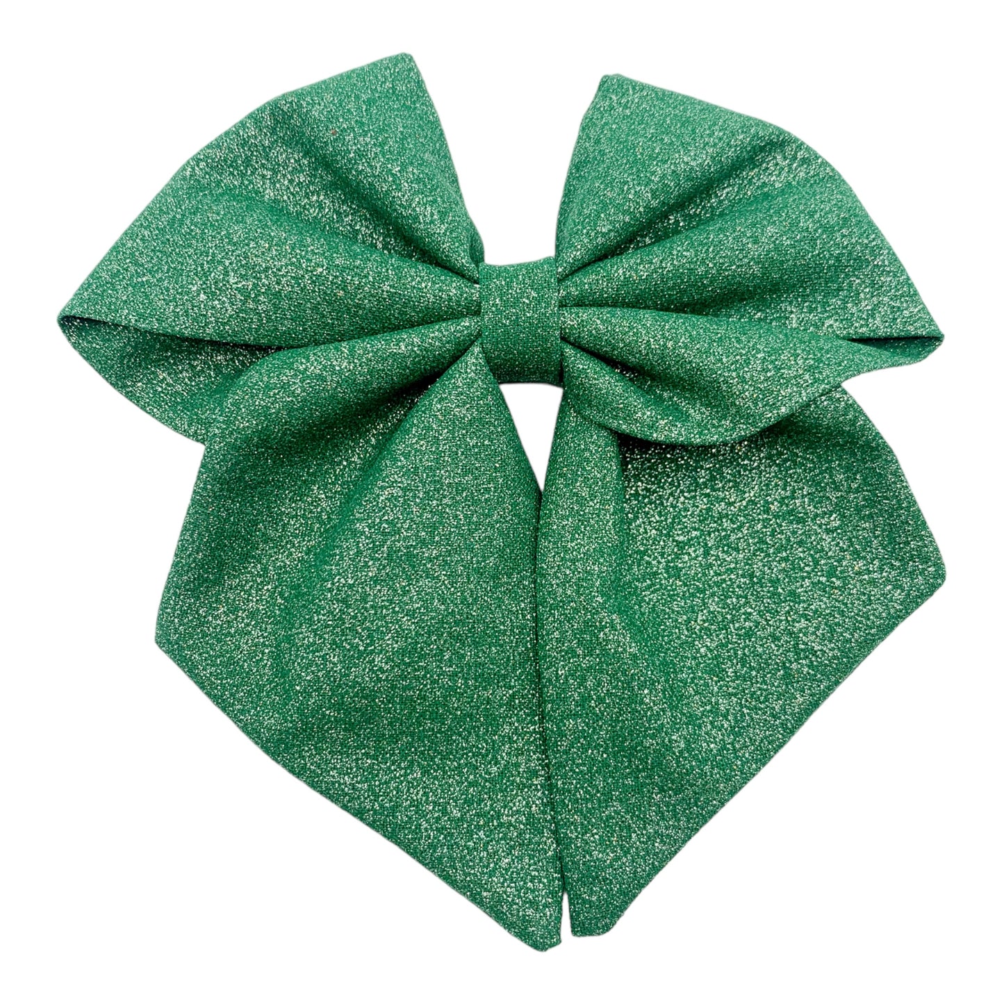 Green glitter sailor bow