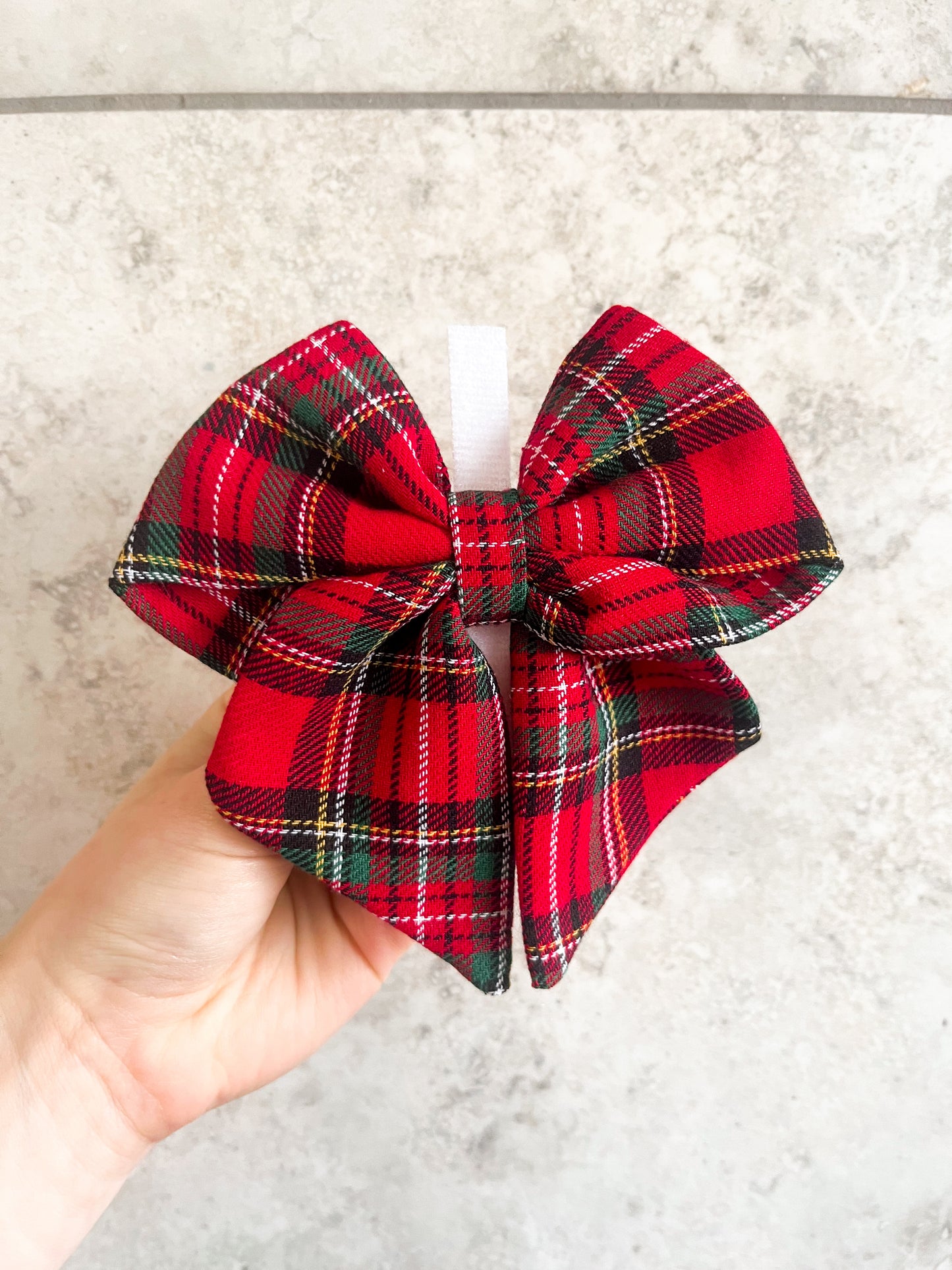 Red tartan Sailor bow