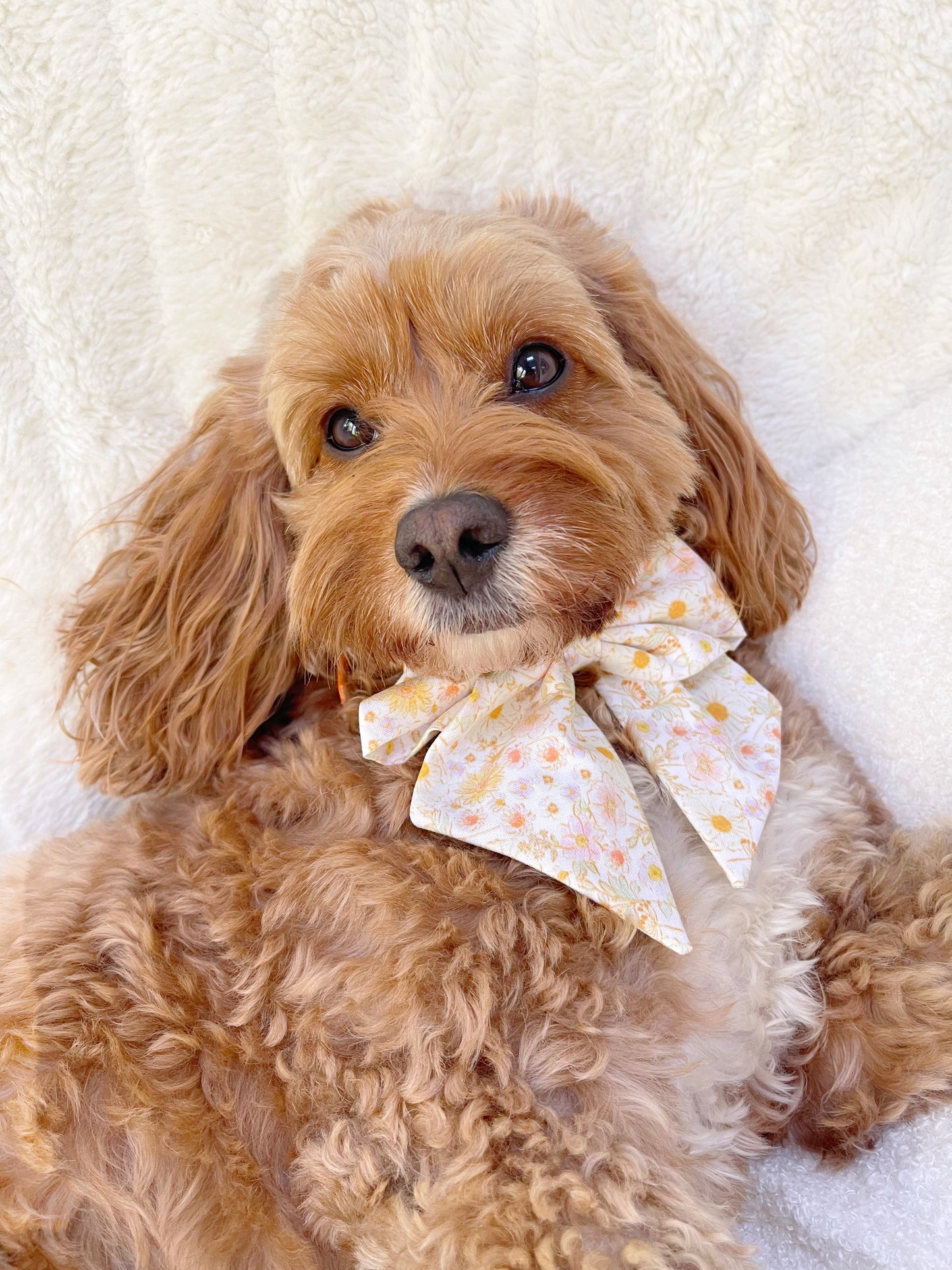 Spring floral sailor bow