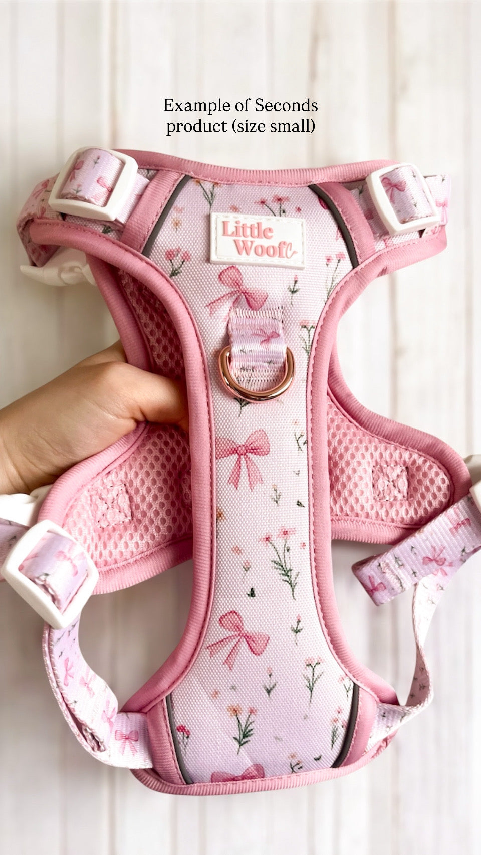 Bows & Bouquets 3-click dog harness