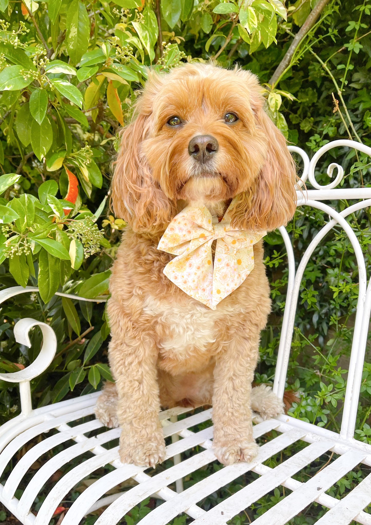 Spring floral sailor bow