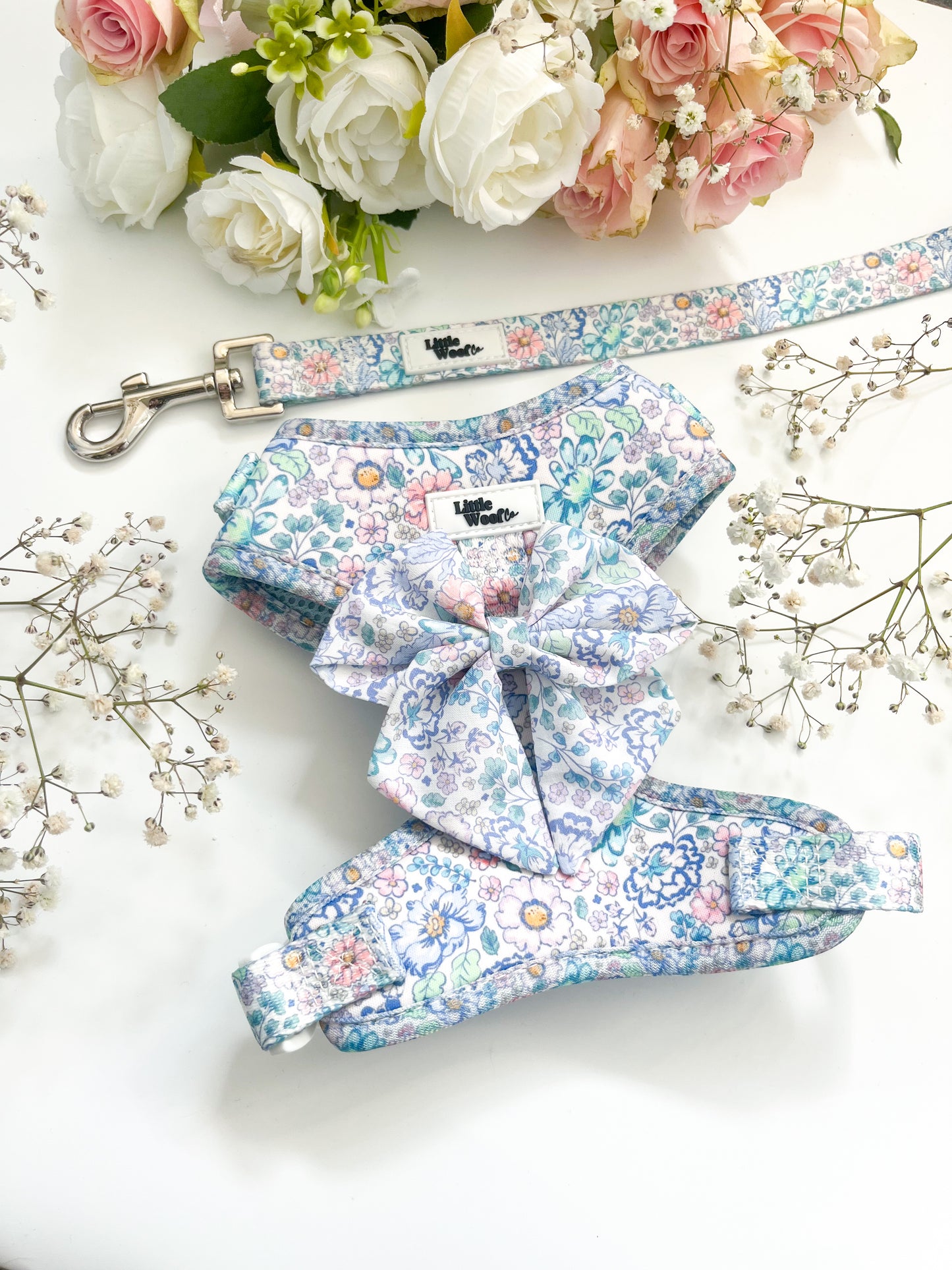 Blue floral 4ft lead