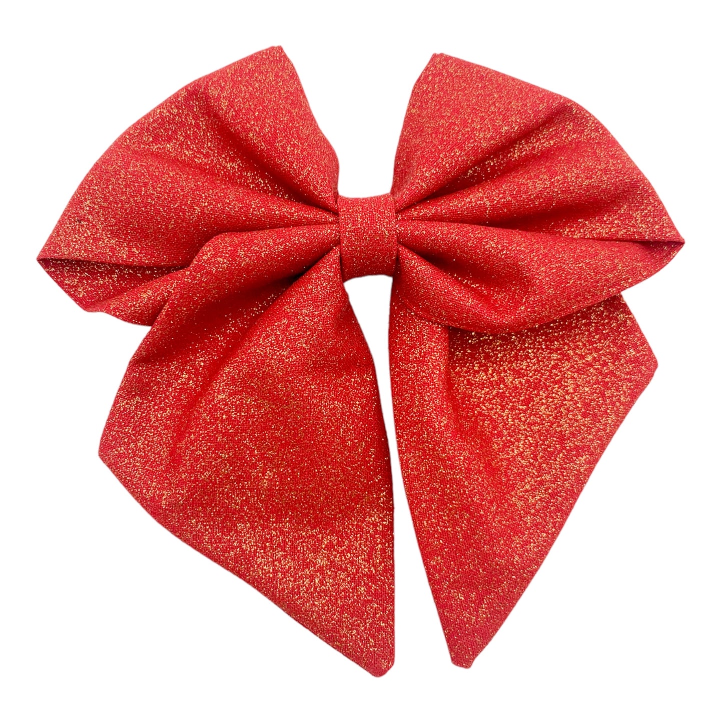 Holly Red glitter sailor bow