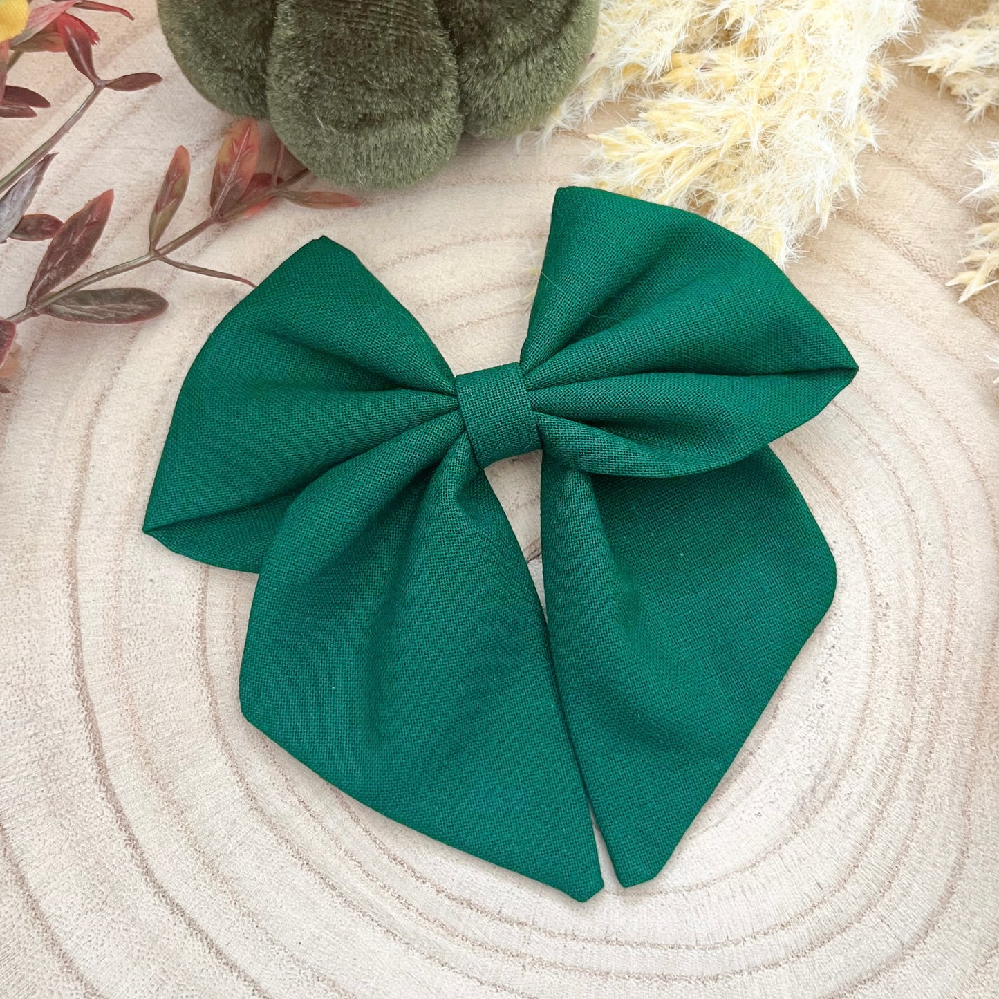 Forest green sailor bow
