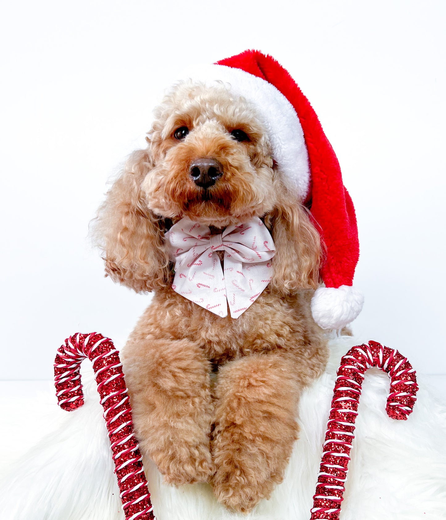 Candy cane lane sailor bow