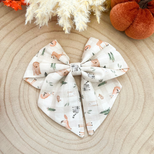 Woodland walkies sailor bow