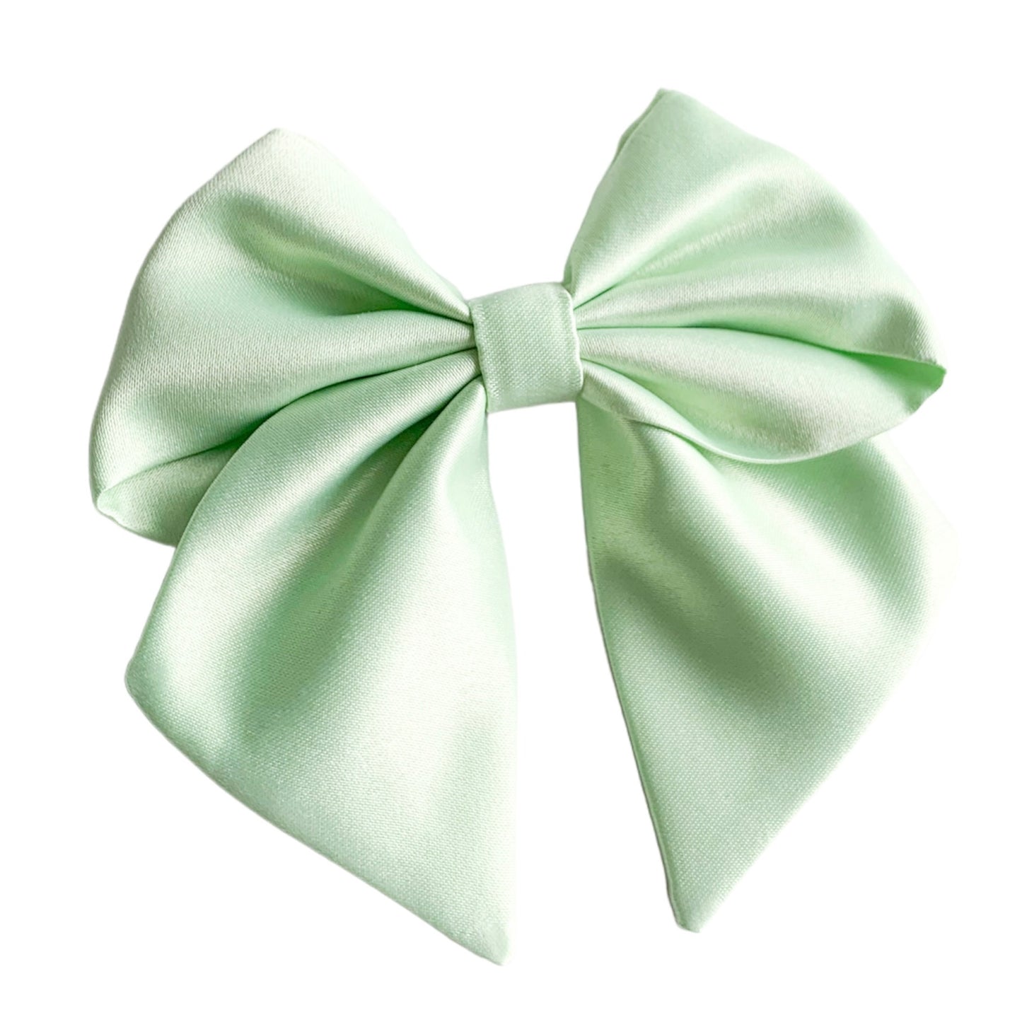 Matcha satin sailor bow