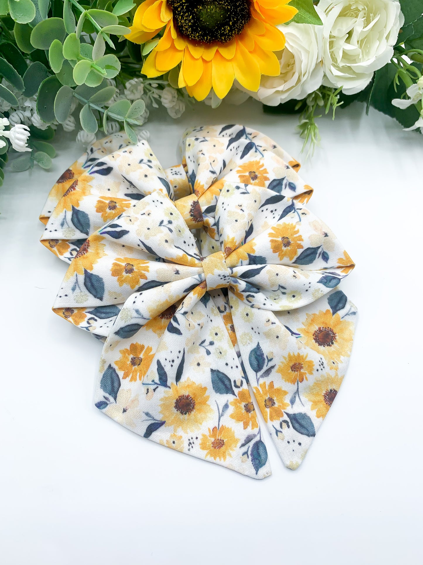 Sunflower Spring Sailor Bow